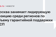 Москва занимает лидирующую позицию среди регионов по объему гарантийной поддержки МСП  
