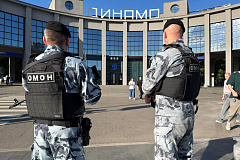 Военнослужащие и сотрудники Росгвардии обеспечили безопасность международного футбольного матча в Москве
